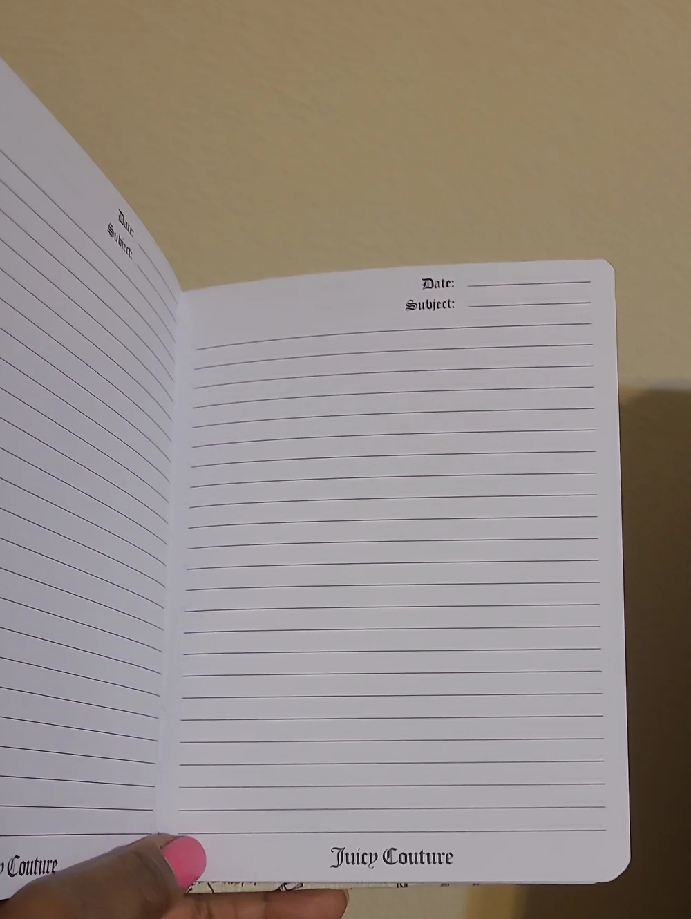 Juicy Couture Cream & Black Bow-Print Journal
